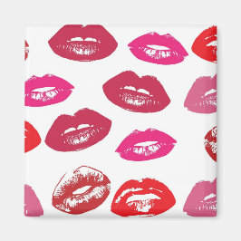 Kissbare lips (zogende lips, rode en roze lipstick magneet