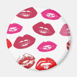 Kissbare lips (zogende lips, rode en roze lipstick magneet