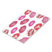 Kissbare lips (zogende lips, rode en roze lipstick notitieblok (Schuin)