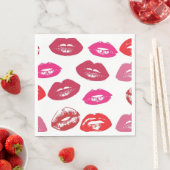 Kissbare lips (zogende lips, rode en roze lipstick servet (Insitu)