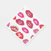 Kissbare lips (zogende lips, rode en roze lipstick servet (Hoek)