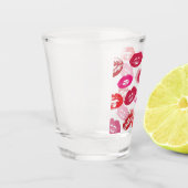 Kissbare lips (zogende lips, rode en roze lipstick shot glas (Links)