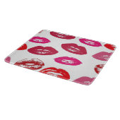 Kissbare lips (zogende lips, rode en roze lipstick snijplank (Hoek)
