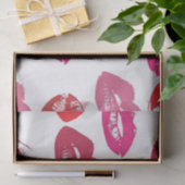 Kissbare lips (zogende lips, rode en roze lipstick tissuepapier (Geschenk)