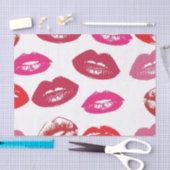 Kissbare lips (zogende lips, rode en roze lipstick tissuepapier (Craft)