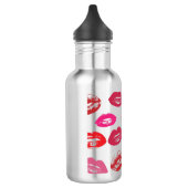 Kissbare lips (zogende lips, rode en roze lipstick waterfles  (Links)