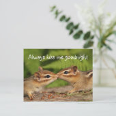 Kissend Baby Chipmunks Briefkaart (Staand voorkant)