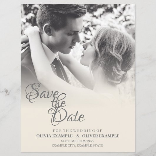 Kissend bruiloft in monochroom (Voorkant)