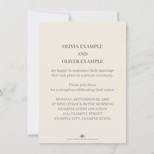 Kissend bruiloft in monochroom bedankkaart (Achterkant)