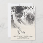 Kissend bruiloft in monochroom bedankkaart (Voorkant)