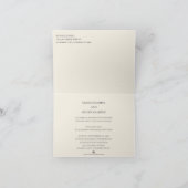 Kissend bruiloft in monochroom bedankkaart (Binnen)