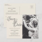 Kissend bruiloft in monochroom briefkaart (Voorkant / Achterkant)