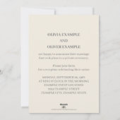 Kissend bruiloft in monochroom feestdagenkaart (Achterkant)