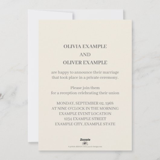 Kissend bruiloft in monochroom feestdagenkaart (Achterkant)