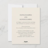 Kissend bruiloft in monochroom feestdagenkaart (Achterkant)