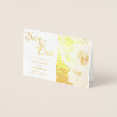 Kissend bruiloft in monochroom folie kaarten (Voorkant)