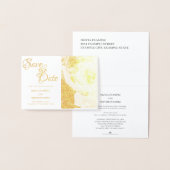 Kissend bruiloft in monochroom folie kaarten (Display)