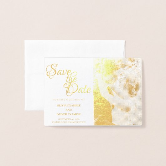 Kissend bruiloft in monochroom folie kaarten (Voorkant met envelop)