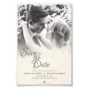 Kissend bruiloft in monochroom foto afdruk