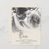 Kissend bruiloft in monochroom informatiekaartje (Voorkant / Achterkant)