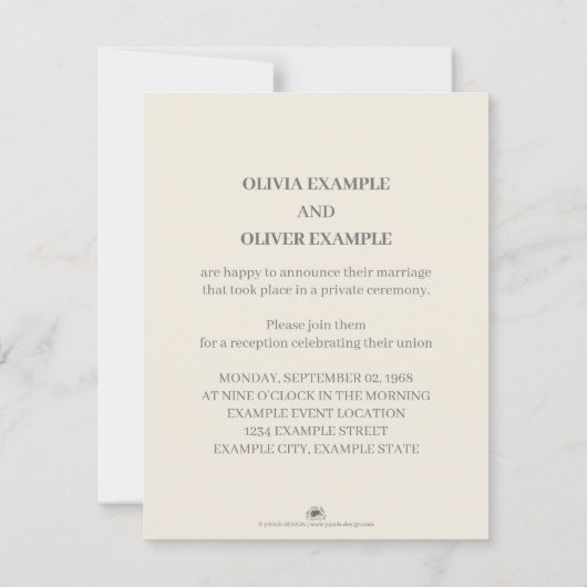 Kissend bruiloft in monochroom kaart (Achterkant)