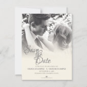 Kissend bruiloft in monochroom magnetische uitnodiging (Voorkant)