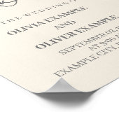 Kissend bruiloft in monochroom poster (Hoek)