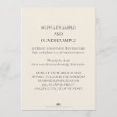 Kissend bruiloft in monochroom programmakaart (Achterkant)