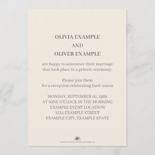 Kissend bruiloft in monochroom programmakaart (Achterkant)