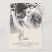 Kissend bruiloft in monochroom programmakaart (Voorkant)