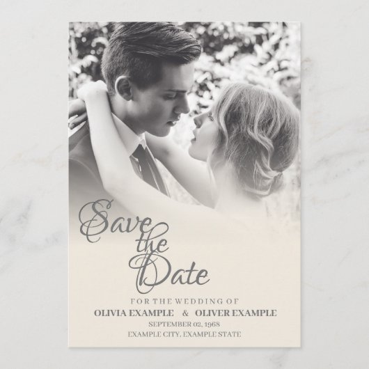 Kissend bruiloft in monochroom programmakaart (Voorkant)