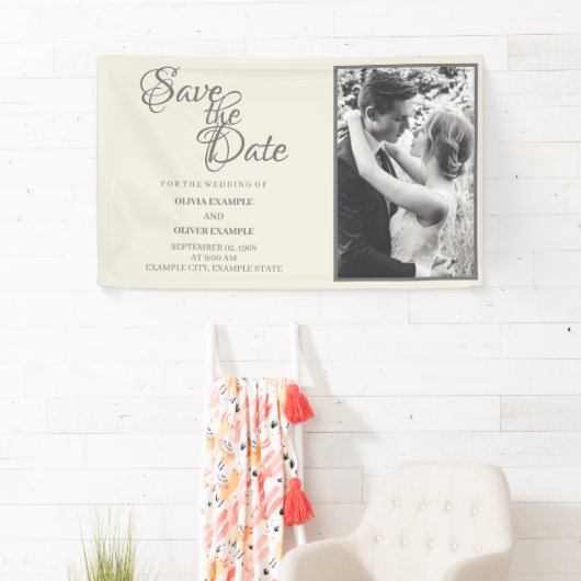 Kissend bruiloft in monochroom spandoek (Insitu)