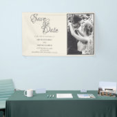 Kissend bruiloft in monochroom spandoek (Beurs)