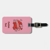 Kissend Comic Sound Effect Bagagelabel (Voorkant horizontaal)