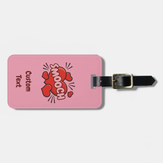 Kissend Comic Sound Effect Bagagelabel (Voorkant horizontaal)