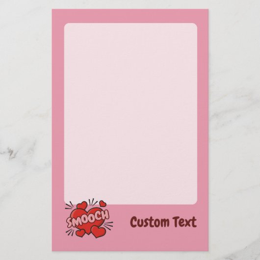 Kissend Comic Sound Effect Briefpapier (Voorkant)