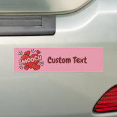 Kissend Comic Sound Effect Bumpersticker (Op auto)