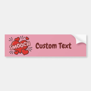 Kissend Comic Sound Effect Bumpersticker