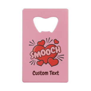 Kissend Comic Sound Effect Creditkaart Flessenopener