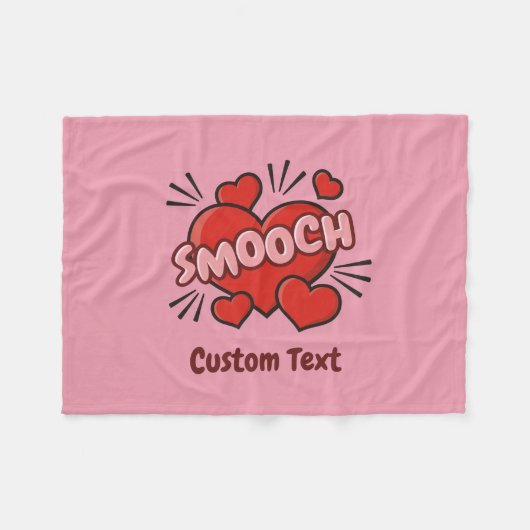 Kissend Comic Sound Effect Fleece Deken (Voorkant (Horizontaal))