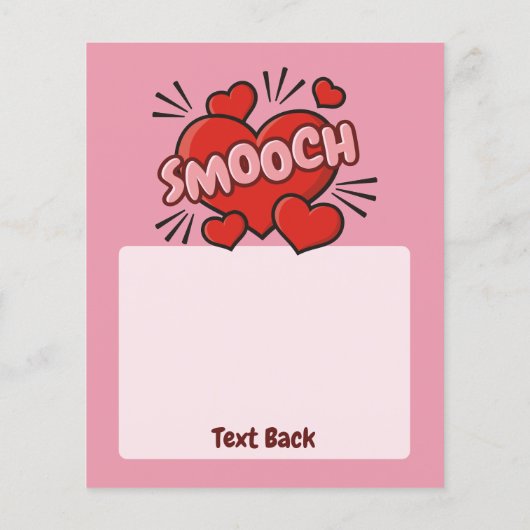 Kissend Comic Sound Effect Flyer (Achterkant)