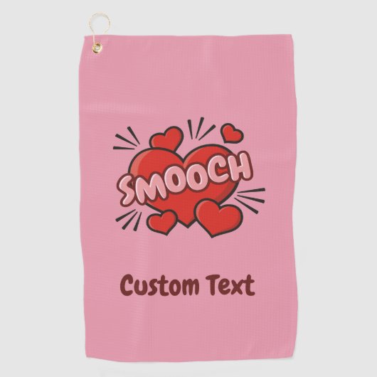 Kissend Comic Sound Effect Golfhanddoek (Voorkant)