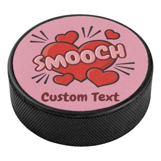 Kissend Comic Sound Effect Hockey Puck (3/4)
