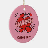 Kissend Comic Sound Effect Keramisch Ornament (Rechts)