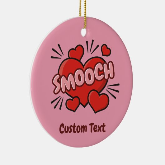 Kissend Comic Sound Effect Keramisch Ornament (Rechts)