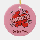 Kissend Comic Sound Effect Keramisch Ornament (Voorkant)