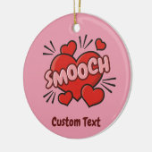 Kissend Comic Sound Effect Keramisch Ornament (Links)