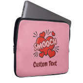 Kissend Comic Sound Effect Laptop Sleeve (Voorkant Rechts)