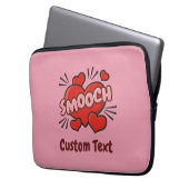 Kissend Comic Sound Effect Laptop Sleeve (Voorkant Links)