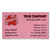 Kissend Comic Sound Effect Magnetisch Visitekaartje (Voorkant)